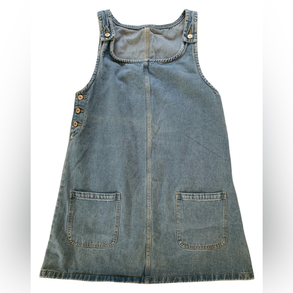 Blue Midi Denim Dress with Classic Style.   Size M